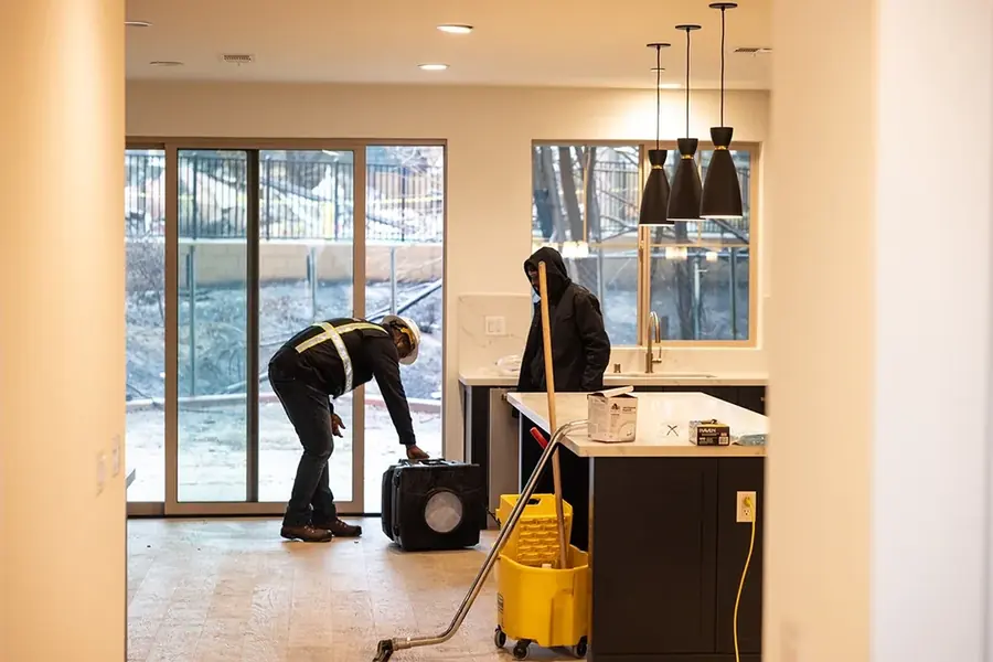 Rancho Mirage Water Damage Co. crew drying a water damaged home in the Coachella Valley