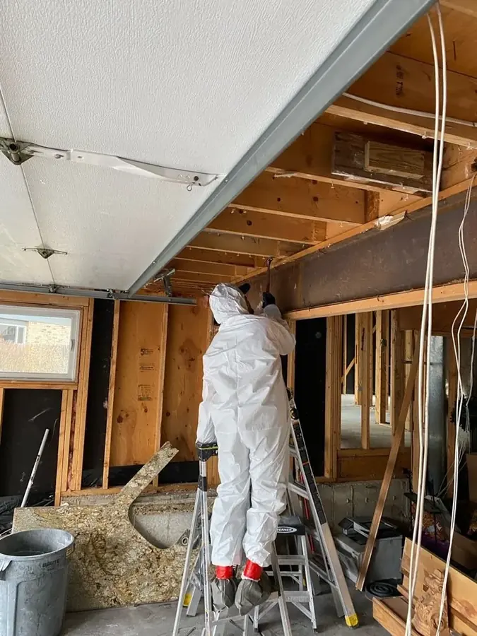 Wet flooring pulled after a slab leak in a Coachella Valley home