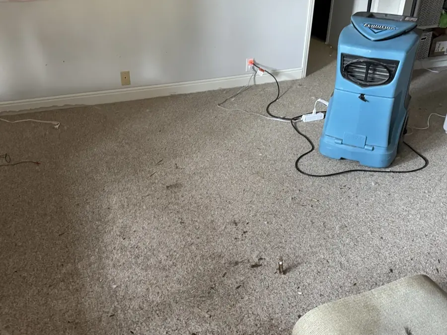Containment set before drying in a Coachella Valley home