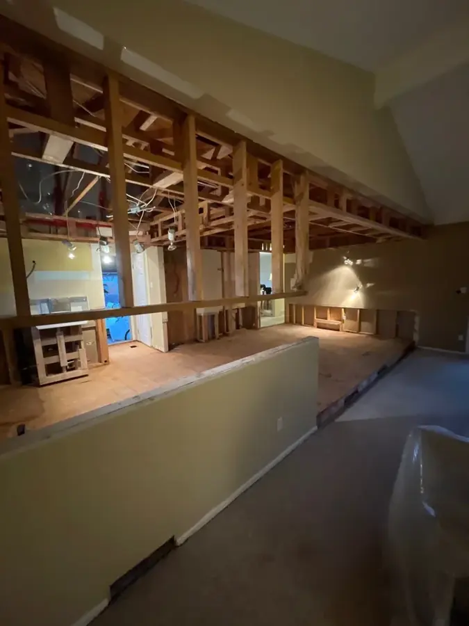 Roof and storm leak water damage on a desert home ceiling